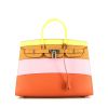 Hermes Birkin 35 cm handbag in yellow Lime, Rose Confetti, Sésame beige and brown Terre epsom leather - 360 thumbnail