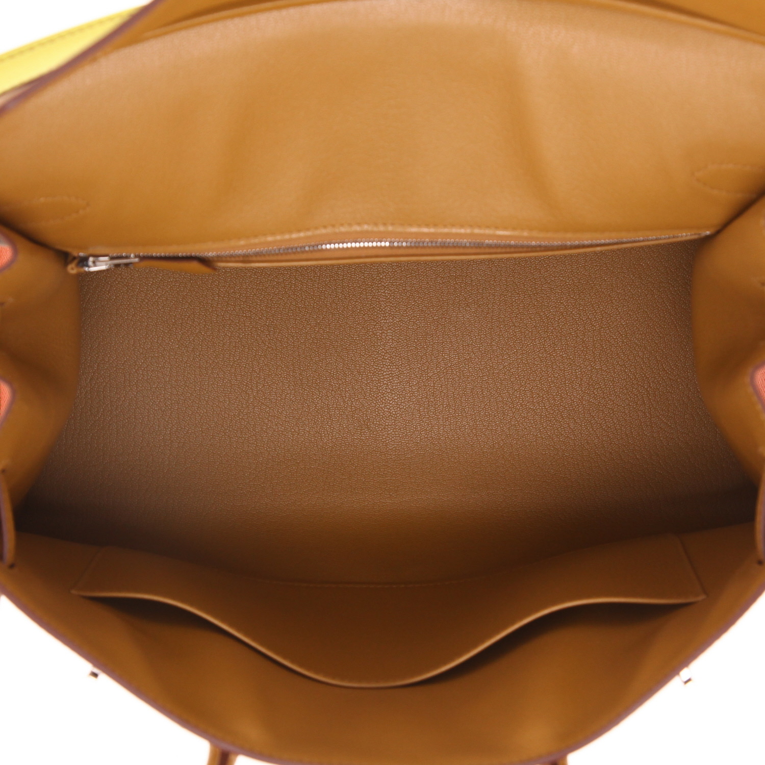 Borsa Hermes Birkin 35 cm in pelle Epsom giallo Lime Rose Confetti beige Sésame e marrone Terre - Detail D3
