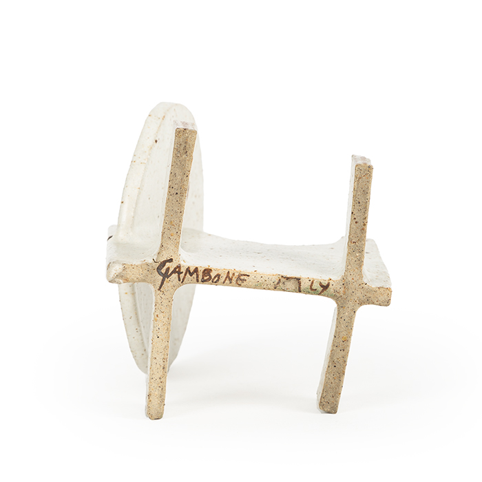 Bruno Gambone, "Fantastic animal", sculpture in glazed stoneware, signed, from the 1970's - Detail D4