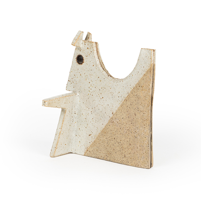 Bruno Gambone, "Fantastic animal", sculpture in glazed stoneware, signed, from the 1970's - Detail D1