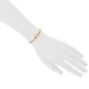 Hermès Boucle Sellier small model bracelet in pink gold and diamonds - Detail D1 thumbnail