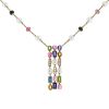 Articulated Bulgari Allegra large model necklace in yellow gold,  diamonds and colored stones - 00pp thumbnail