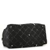 Bolsa de viaje Chanel en lona estampada negra y blanca - Detail D4 thumbnail