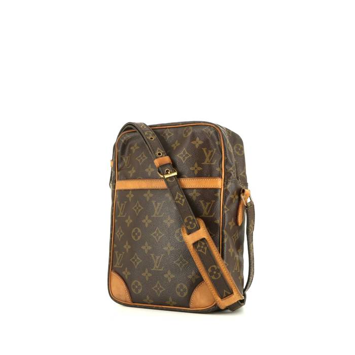 Louis Vuitton Danube	 shoulder bag in brown monogram canvas and natural leather - 00pp