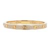 Bracelet Cartier Love pavé en or rose et diamants, taille 18 - 00pp thumbnail