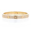 Bracelet Cartier Love pavé en or rose et diamants, taille 18 - Detail D4 thumbnail