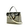 Bulgari bag in off-white and black braided leather and black patent leather - 00pp thumbnail
