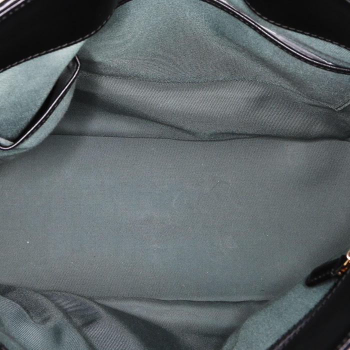 Bulgari bag in off-white and black braided leather and black patent leather - Detail D3