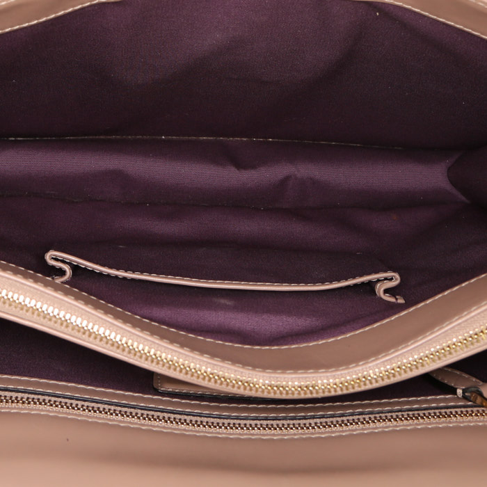 Borsa Bulgari in pelle liscia beige - Detail D3