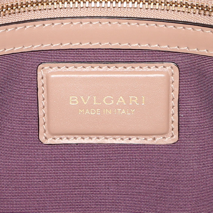 Borsa Bulgari in pelle liscia beige - Detail D4