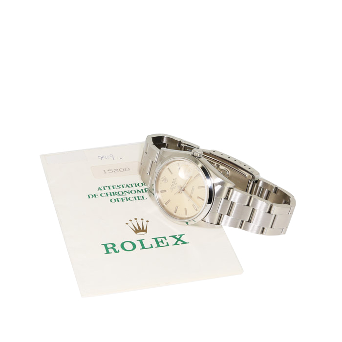 Montre Rolex Oyster Perpetual Date en acier Ref :  15200 Vers  1994 - Detail D2