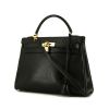 Hermès Kelly 32 cm handbag in black togo leather - 00pp thumbnail