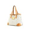 Louis Vuitton Hampstead shopping bag in azur damier canvas and natural leather - 00pp thumbnail