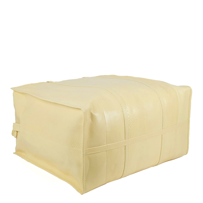Shopping bag Balenciaga Bazar shopper in pitone giallo - Detail D5