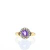 Vintage ring in pink gold, platinium, amethyst and diamonds - 360 thumbnail