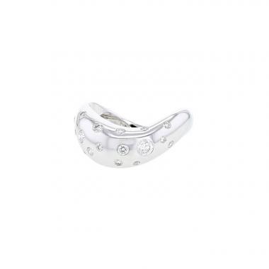 Fred Mouvementée small model ring in white gold and diamonds