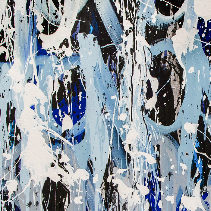 JonOne, "The spirit of the cave", acrylic and ink on canvas, titled, located, dated and signed, with the copy of its certificate of authenticity, of 2022 - Detail D1