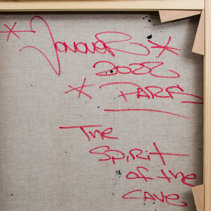 JonOne, "The spirit of the cave", acrylic and ink on canvas, titled, located, dated and signed, with the copy of its certificate of authenticity, of 2022 - Detail D2
