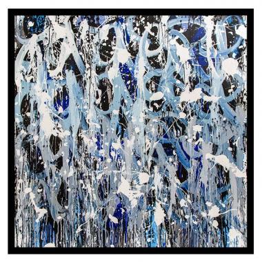 JonOne, "The spirit of the cave", acrylique et encre sur toile, titrée, localisée, datée et signée, copie du certificat d'authenticité, de 2022