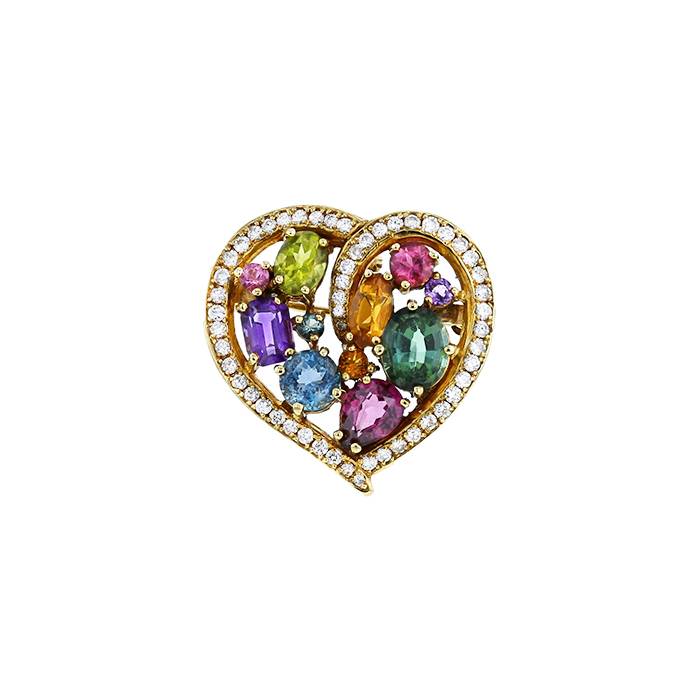 H. Stern brooch-pendant in yellow gold,  colored stones and diamonds - 00pp