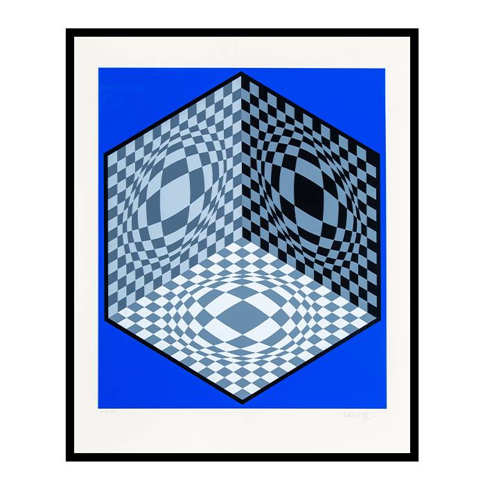 Victor Vasarely, "Phobos", silkscreen in colors on paper, signed and numbered, of 1982 - 00pp