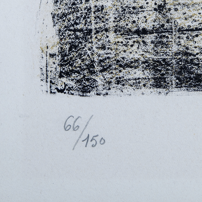 Bernard Buffet, "Le Lucane", lithograph in colors on paper, signed and numbered, of 1964 - Detail D3