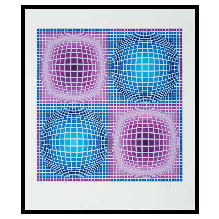 Victor Vasarely, "Diorre", silkscreen in colors on paper, signed and numbered, of 1986 - 00pp