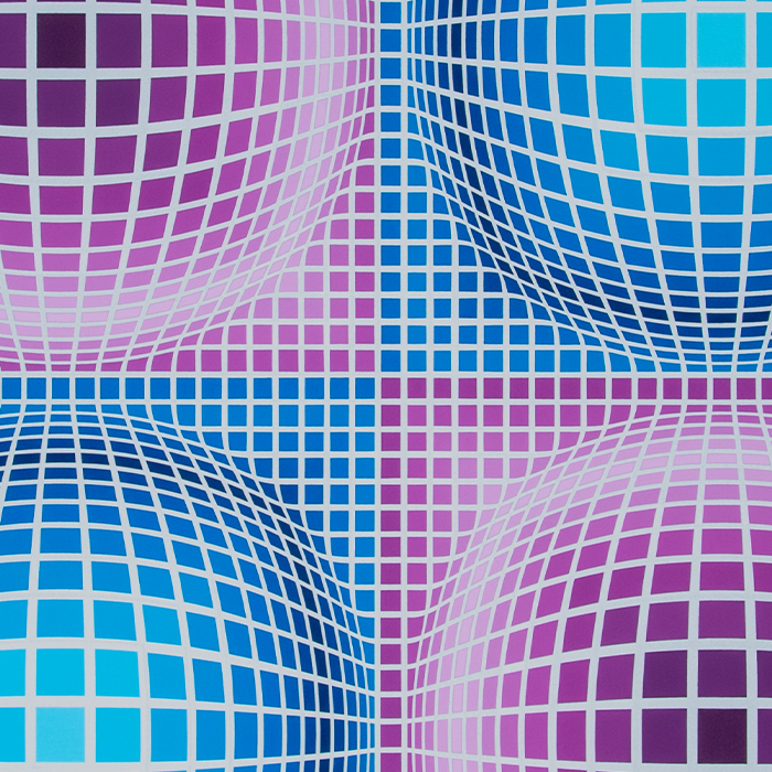 Victor Vasarely, "Diorre", silkscreen in colors on paper, signed and numbered, of 1986 - Detail D1