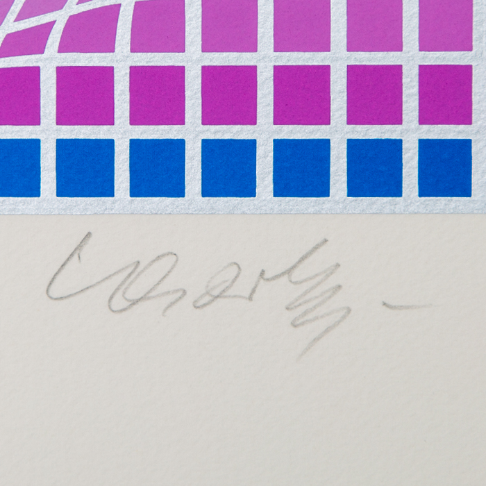 Victor Vasarely, "Diorre", silkscreen in colors on paper, signed and numbered, of 1986 - Detail D2