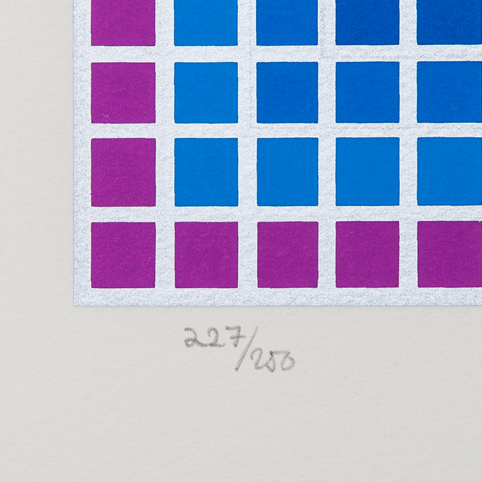 Victor Vasarely, "Diorre", silkscreen in colors on paper, signed and numbered, of 1986 - Detail D3