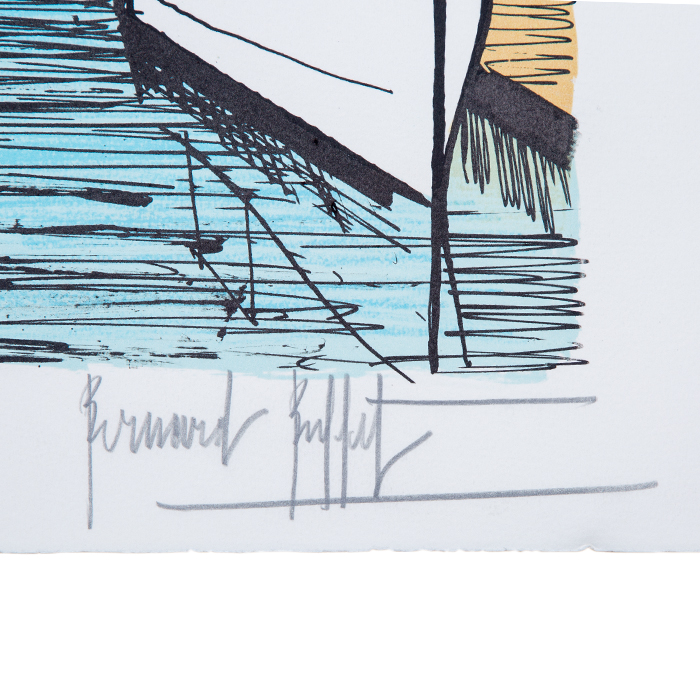 Bernard Buffet, "Hindeloopen en Frise", lithograph in colors on Arches papers, signed and numbered, of 1986 - Detail D2