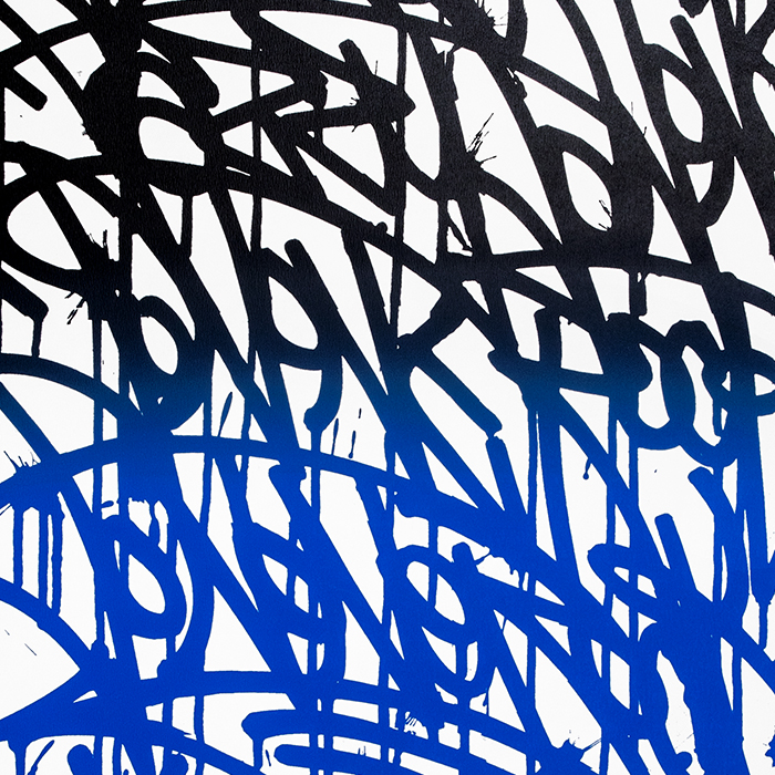 JonOne (John Andrew Perello dit) (Né en 1963), Urban calligraphy (Blue) - 2009 - Detail D1