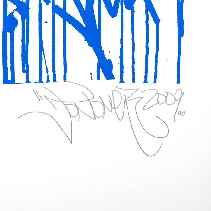 JonOne (John Andrew Perello dit) (Born in 1963), Urban calligraphy (Blue) - 2009 - Detail D2