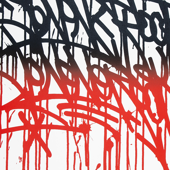 JonOne (John Andrew Perello dit) (Born in 1963), Urban calligraphy (Red) - 2009 - Detail D1