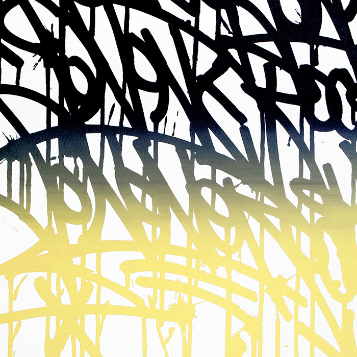 JonOne (John Andrew Perello dit) (Born in 1963), Urban calligraphy (Yellow) - 2009 - Detail D1