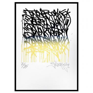 JonOne (John Andrew Perello dit) (Né en 1963), Urban calligraphy (Yellow) - 2009