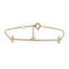 Tiffany & Co Smile T bracelet in pink gold and diamonds - 00pp thumbnail