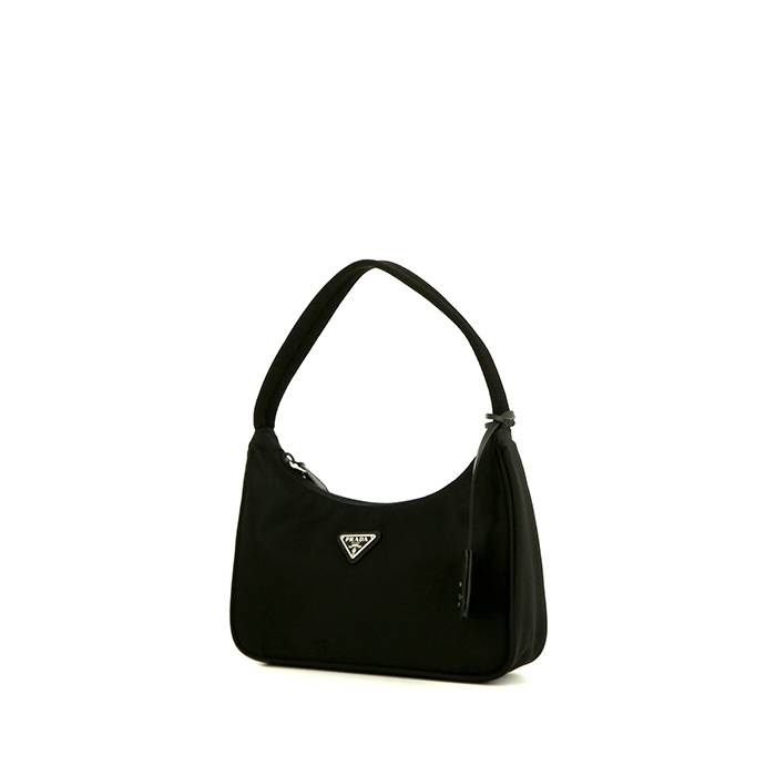 Prada Re-nylon handbag in black canvas - 00pp
