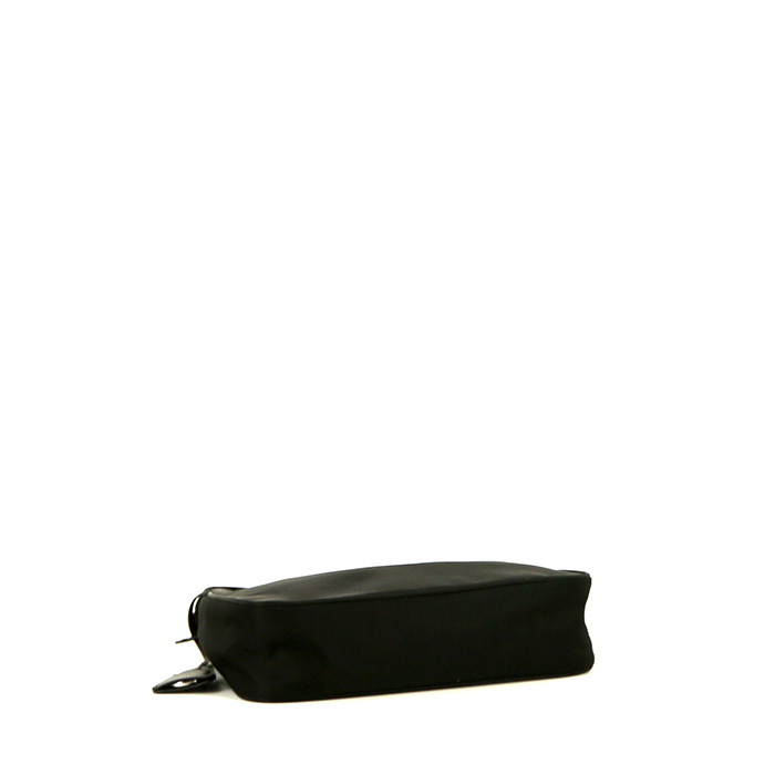Prada Re-nylon handbag in black canvas - Detail D4