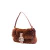 Fendi Baguette handbag  in brown and pink synthetic furr  and pink leather - 00pp thumbnail