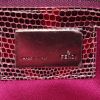 Borsa Fendi Baguette in pelliccia sintetica marrone e rosa e pelle rosa - Detail D3 thumbnail