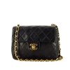 Chanel Mini Timeless handbag in black quilted leather - 360 thumbnail