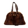 Yves Saint Laurent Muse handbag in fawn and brown Café furr and leather - 360 thumbnail