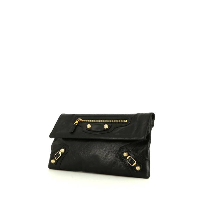 Balenciaga Classic City pouch in black leather - 00pp