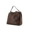 Borsa Louis Vuitton  Graceful in tela a scacchi ebana e pelle marrone - 00pp thumbnail