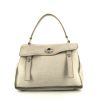Yves Saint Laurent Muse Two handbag in grey leather and grey suede - 360 thumbnail