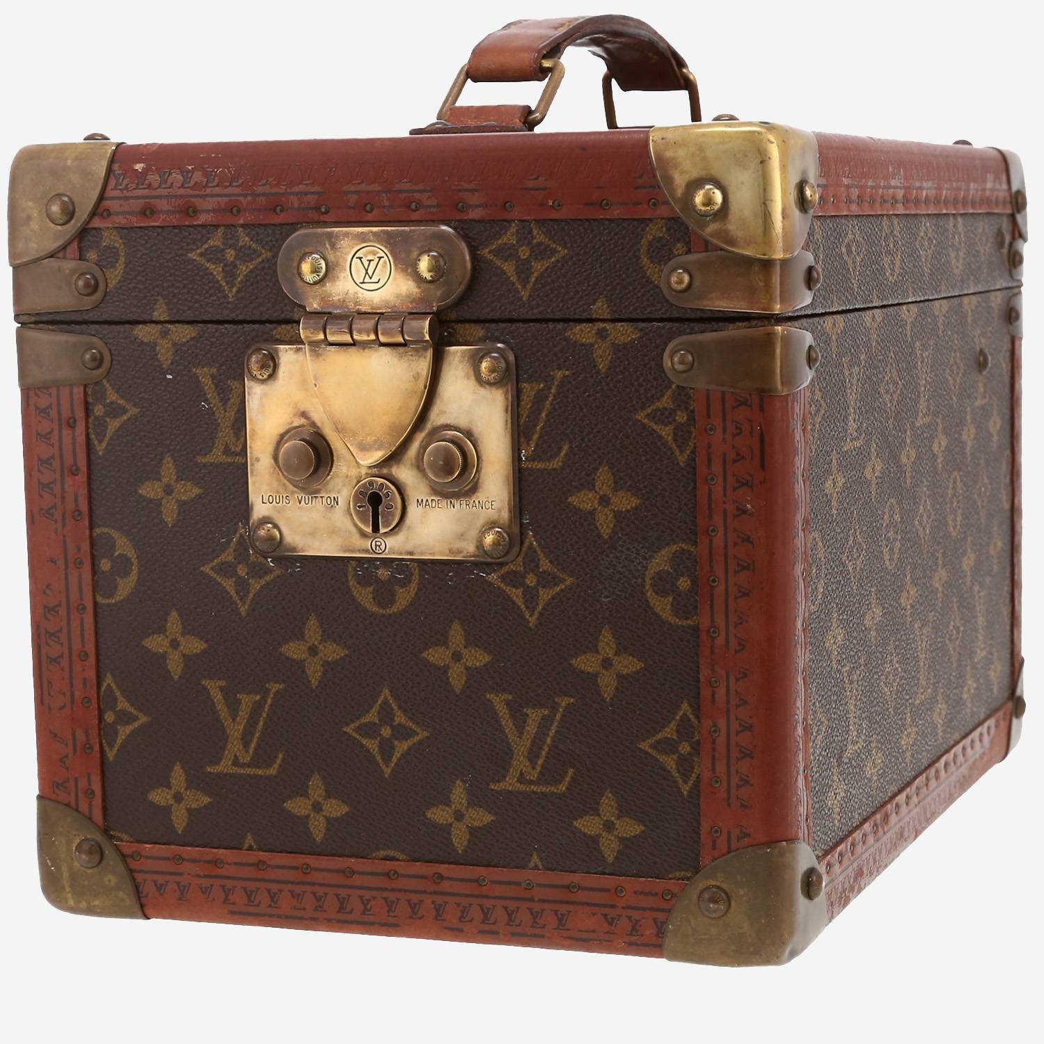 Louis Vuitton  Boîte à flacons vanity case  in brown monogram canvas  and natural leather