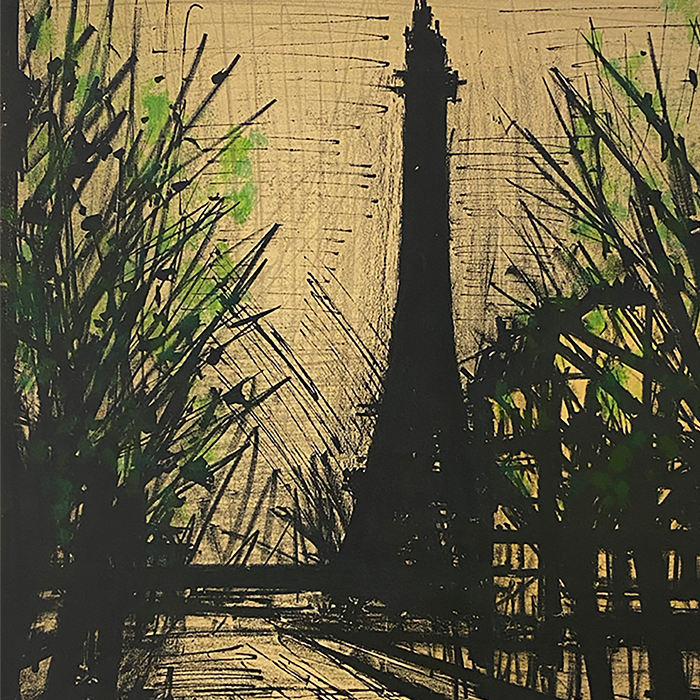 Bernard Buffet (1928-1999), La Tour Eiffel - 1962, Lithographie en couleurs sur papier - Detail D1