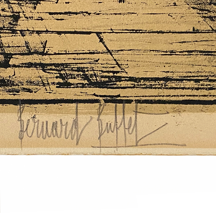Bernard Buffet, "La Tour Eiffel", lithograph in eight colors on Arches papers, signed and numbered, of 1962 - Detail D2