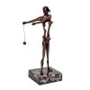 Salvador Dalí, "Hommage à Newton", sculpture in brown patinated bronze and black marble, signed and numbered, designed in 1980, cast in the 2000's - 00pp thumbnail